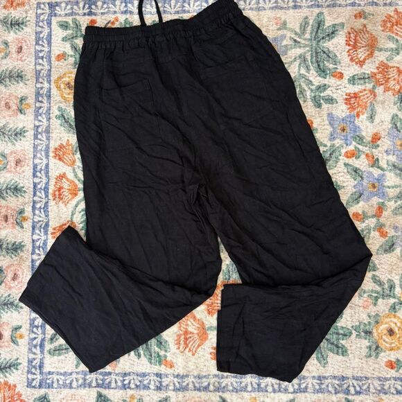 Meomua nice baggy linen blend drawstring pants Size Medium Coastal Resort - Picture 4 of 5